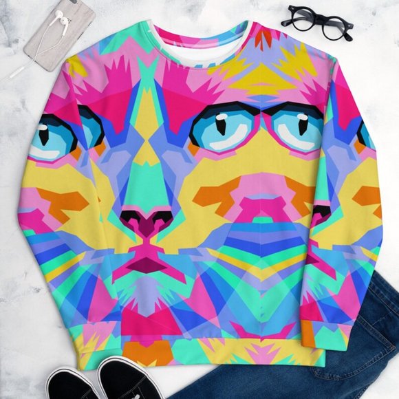 MUDPUPs Rainbow Cat Sweater Cute and Cozy Kitten Sweater - Picture 7 of 8